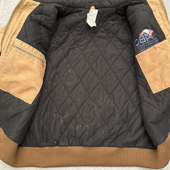 Vintage Carhartt Jacket Men's XL J140 BRN Quilt Lined Distressed Made in USA - Picture 11 of 15